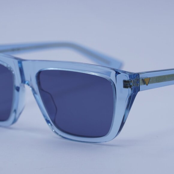 Bottega Veneta BV1291S 003 Sunglasses Blue Rectangle Frame, Blue Lenses main image 8